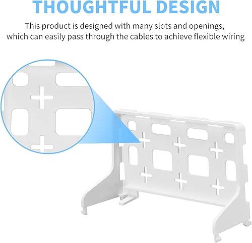 Miniatura 4 de Soporte universal de plástico para estante de centro multimedia, soporta 20 libras de peso, compatible con centros de medios estructurados Leviton,