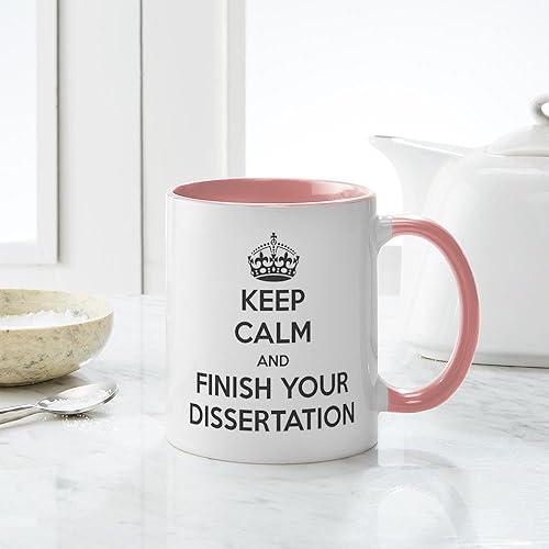 Miniatura 4 de CafePress Taza de café de cerámica con texto en inglés Keep Calm And Finish Your Dissertation, de 11 oz (11.0 fl oz)