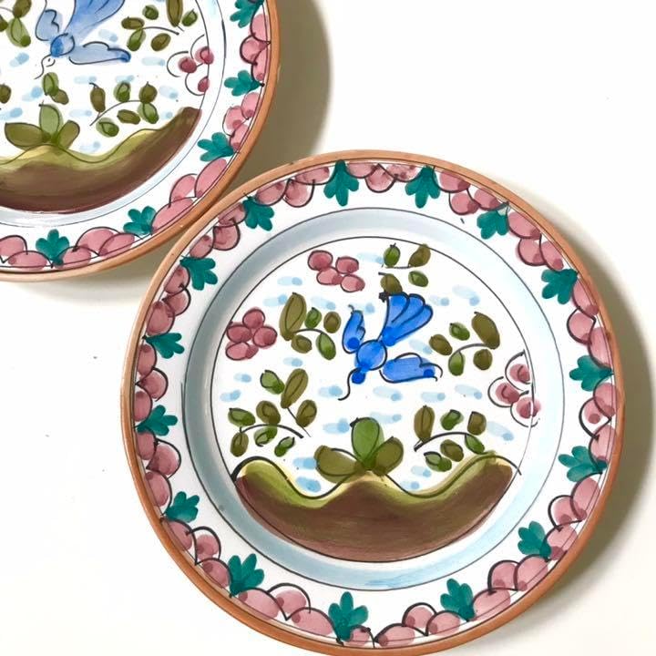 リチャードジノリ ボンジョルノプルーン デザート皿2セット