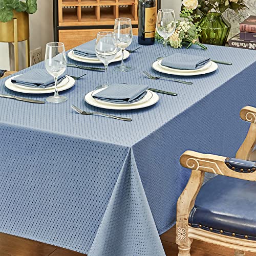 Homejoy Round Rectangle Table Cloth – Stainproof Waterproof Washable Polyester Oblong Rectangular Tablecloth, Fabric Table Cover For Kitchen Dining Dinner Table (Light Blue, 60 X 104 Inch) #TOP4