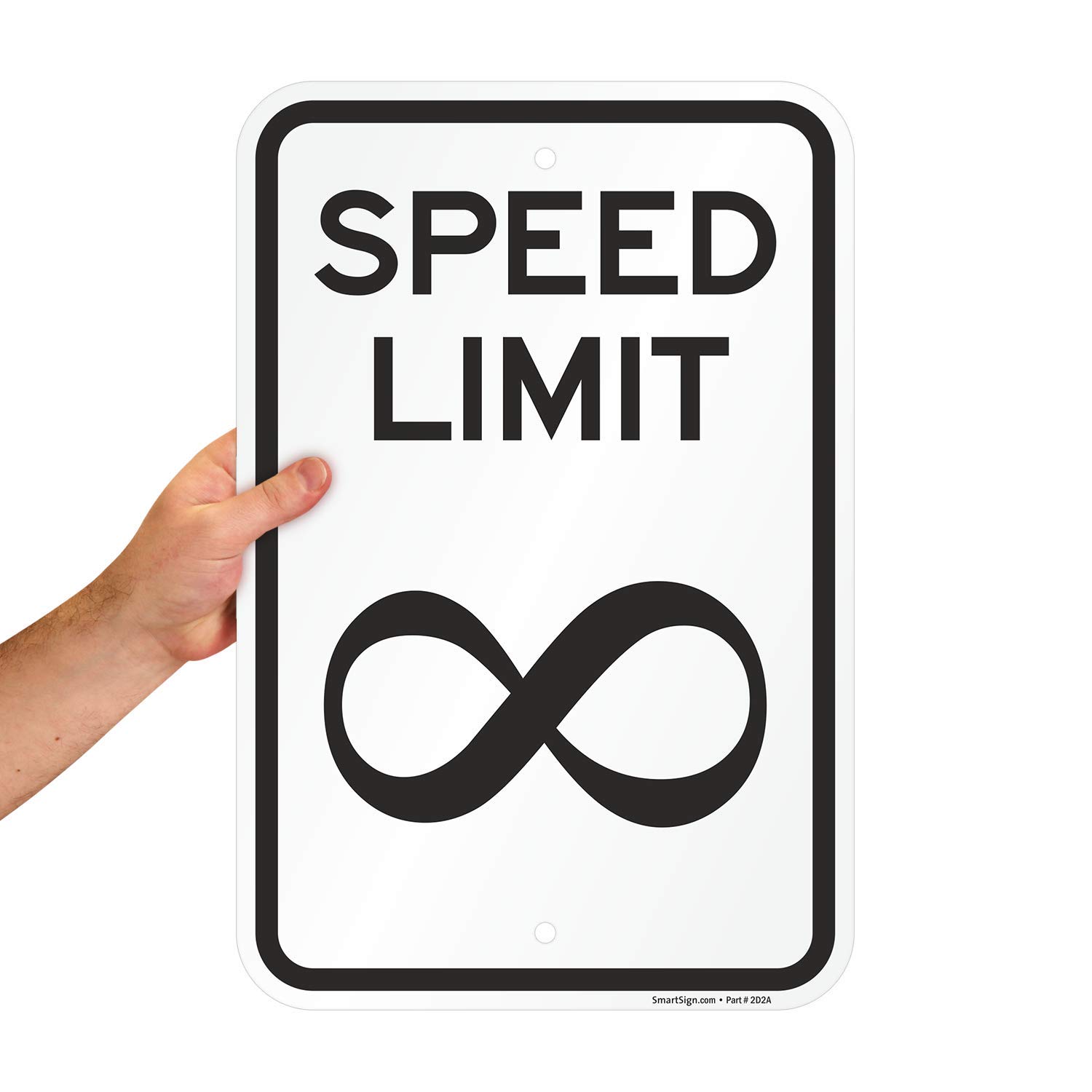 SmartSign "Speed Limit - Infinity" Sign | 12" x 18" Aluminum