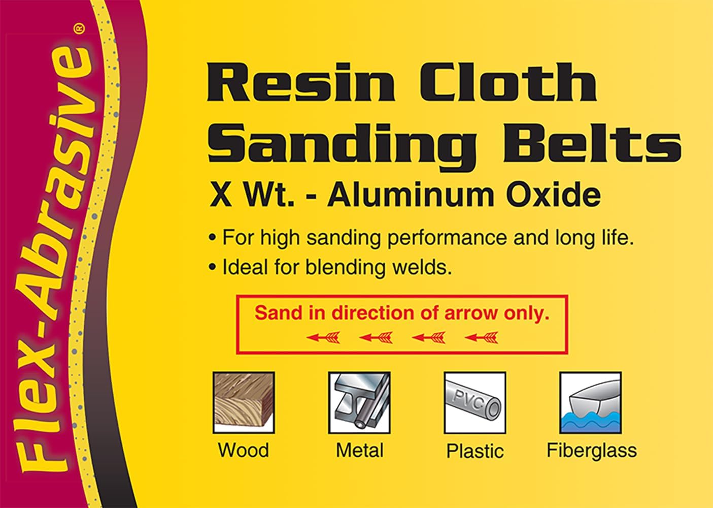 IVY Classic 43106 Flex-Abrasive 4-Inch x 24-Inch 120 Grit Fine Resin Cloth Aluminum Oxide Sanding Belt, 10-Pack