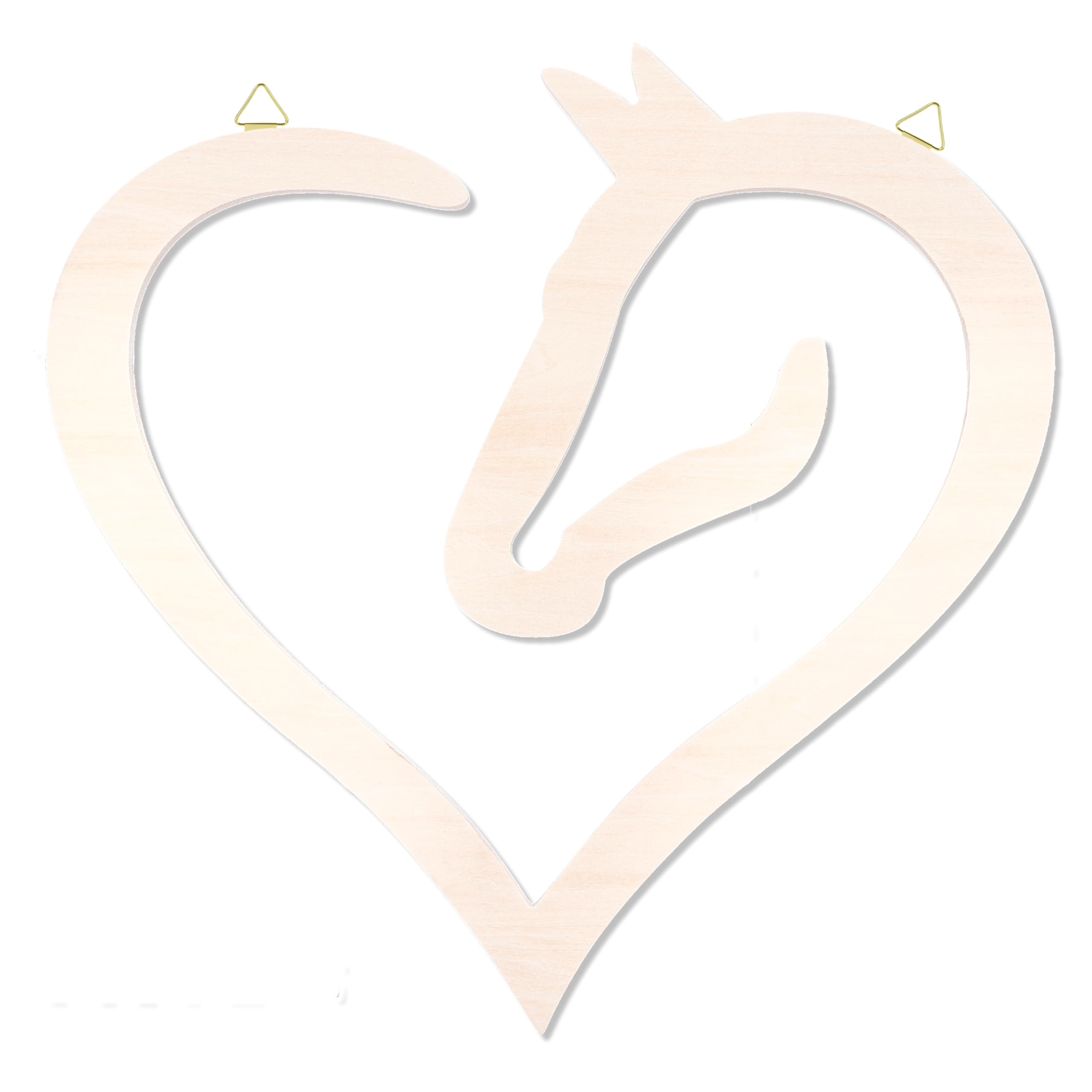 Noa StoreHorse Heart Wooden Wall Decor - Horse Wall Art Decorations for Home - Sturdy and Elegant Decorative Equestrian Wall Hangings - Housewarming Gift for Horse Lovers (11.8 x 11.8 inches)