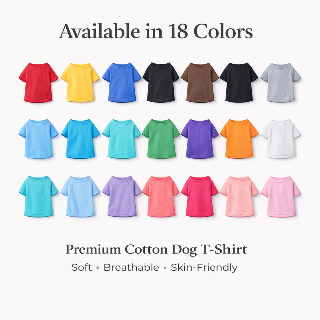 Lovelonglong Pet Clothing Dog Costumes Basic Blank T-Shirt Tee Shirts for Small Dogs White S - 3