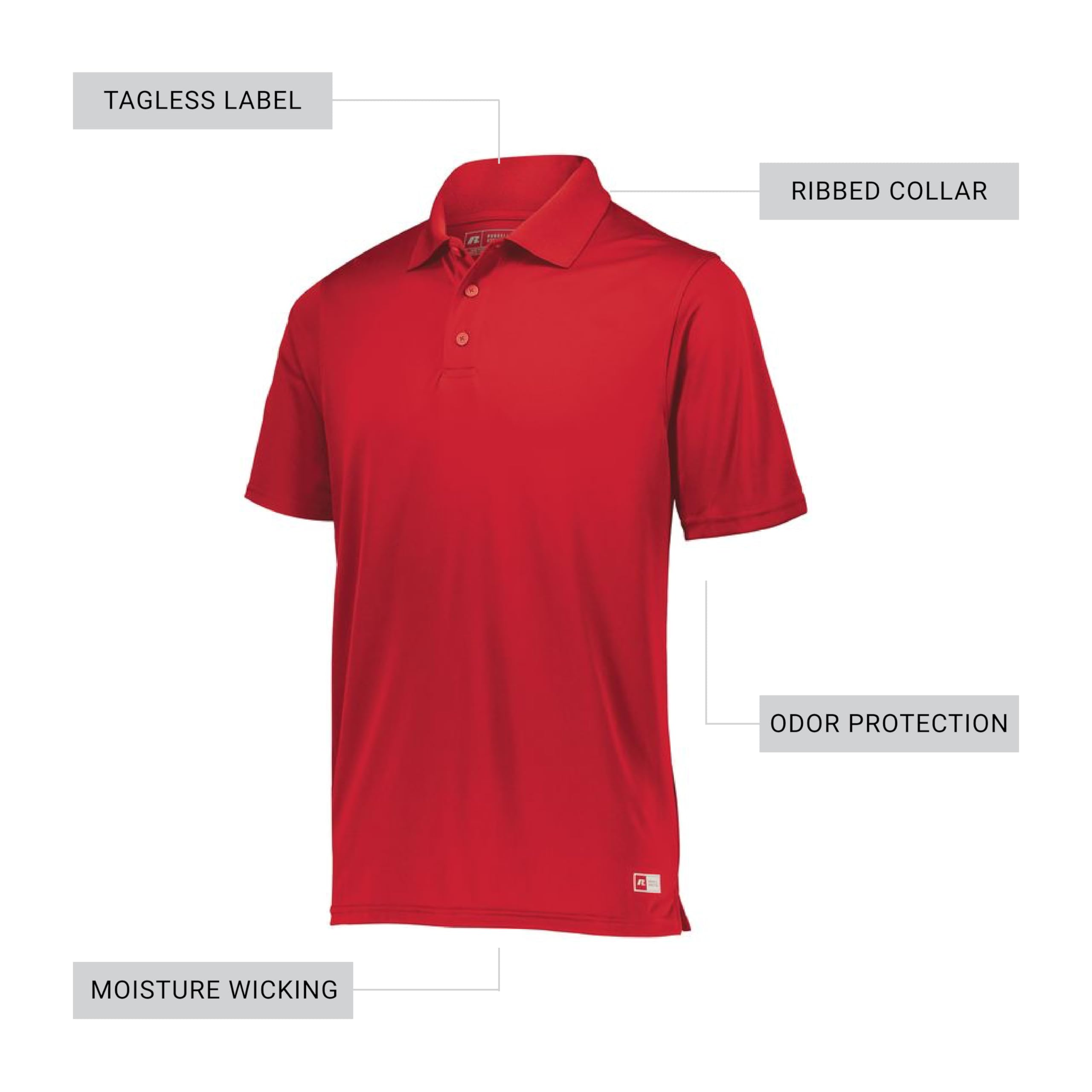Russell Athletic Essential Polo Camisa Hombre (Pack de 1)