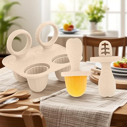 Miniatura 3 de Moldes de silicona para paletas, mini moldes para paletas de leche materna con palitos, máquina de paletas para morder leche materna congelada,