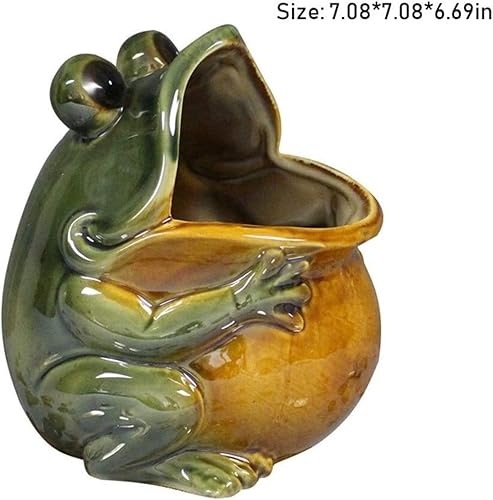 Miniatura 2 de Alcancía de ahorro de rana con forma de animal Hucha con temperatura de cerámica moneda caja de dinero caja de ahorro de juguete de cumpleaños para