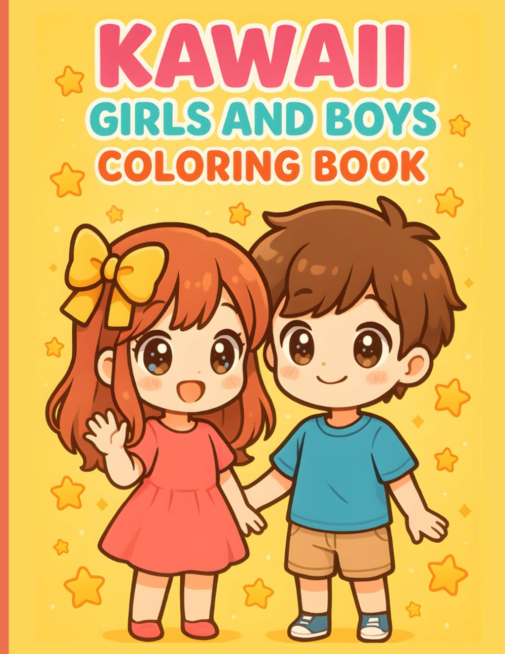 Kawaii Girls and Boys Coloring Book: Fun & Adorable Coloring Pages for Kids, Teens, and Adults — Relaxing, Creative, and Perfect for All Ages!