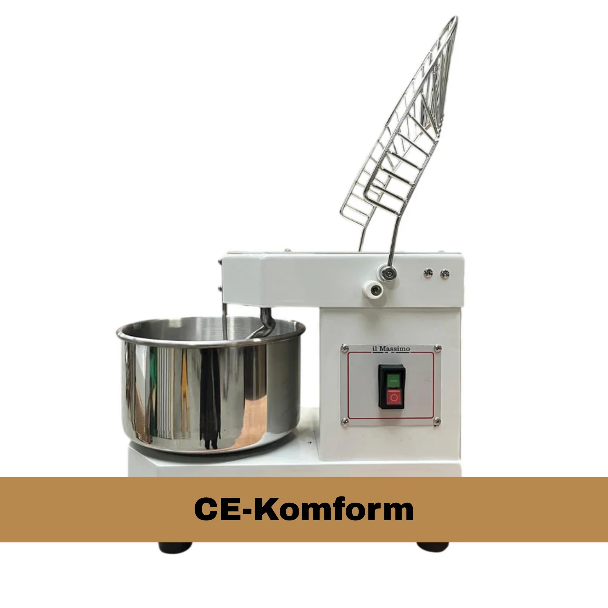 Professionelle Teigknetmaschine - 8,5L Kesselvolumen - 7kg Teigkapazität - 450W Spiral-Knet-Technologie - Platzsparendes Tischgerät 46×29cm - 230V Anschluss | Für Bäckereien & Restaurants