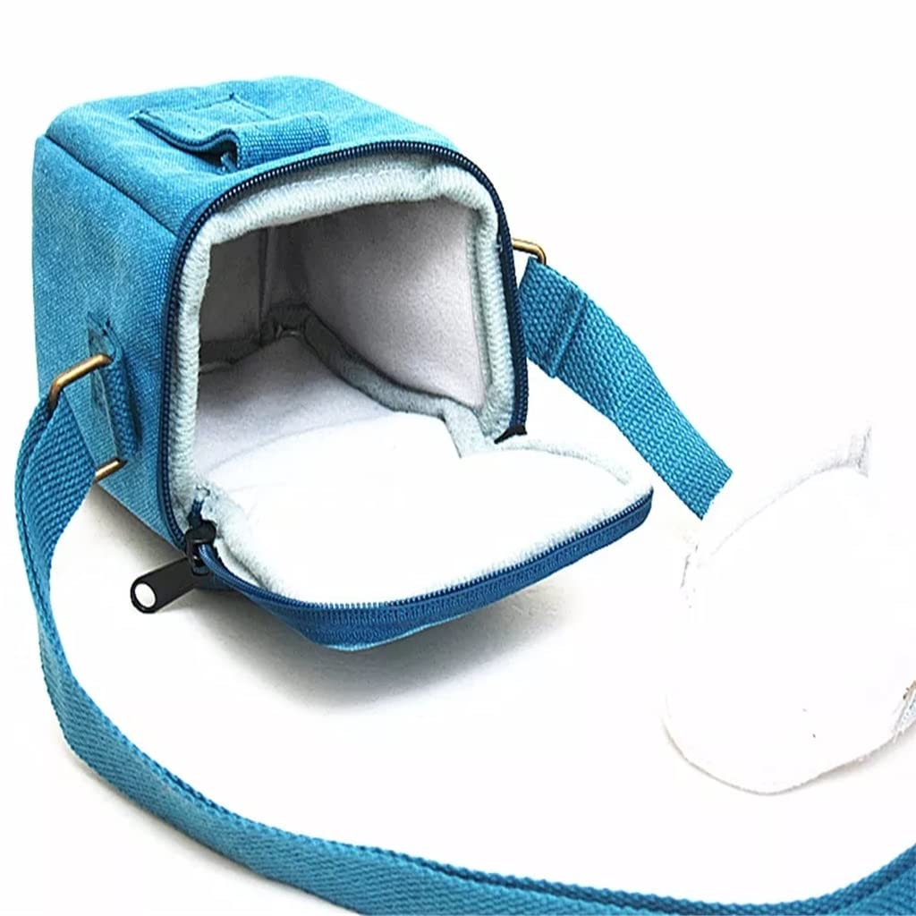 n/a Bolsa para cámara Estuche para fotografías Ligero y Duradero, Construcción de Lona Extrusión Impermeable Resistente a los Golpes y la abrasión (Color: Blanco, Tamaño: 4.33 x 2.95 x 4.92 in Inch)