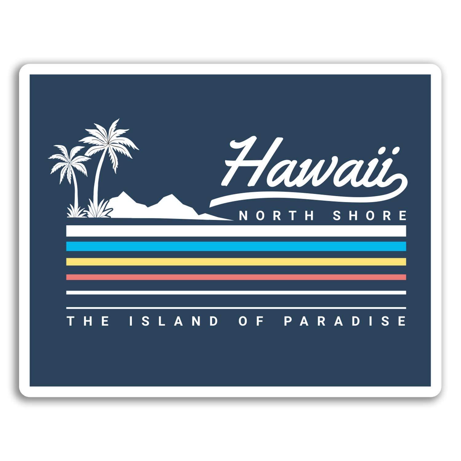 2 x 10cm Hawaii North Shore Vinyl Stickers - Surf Surfer Sticker Laptop #17576 (10cm Wide)