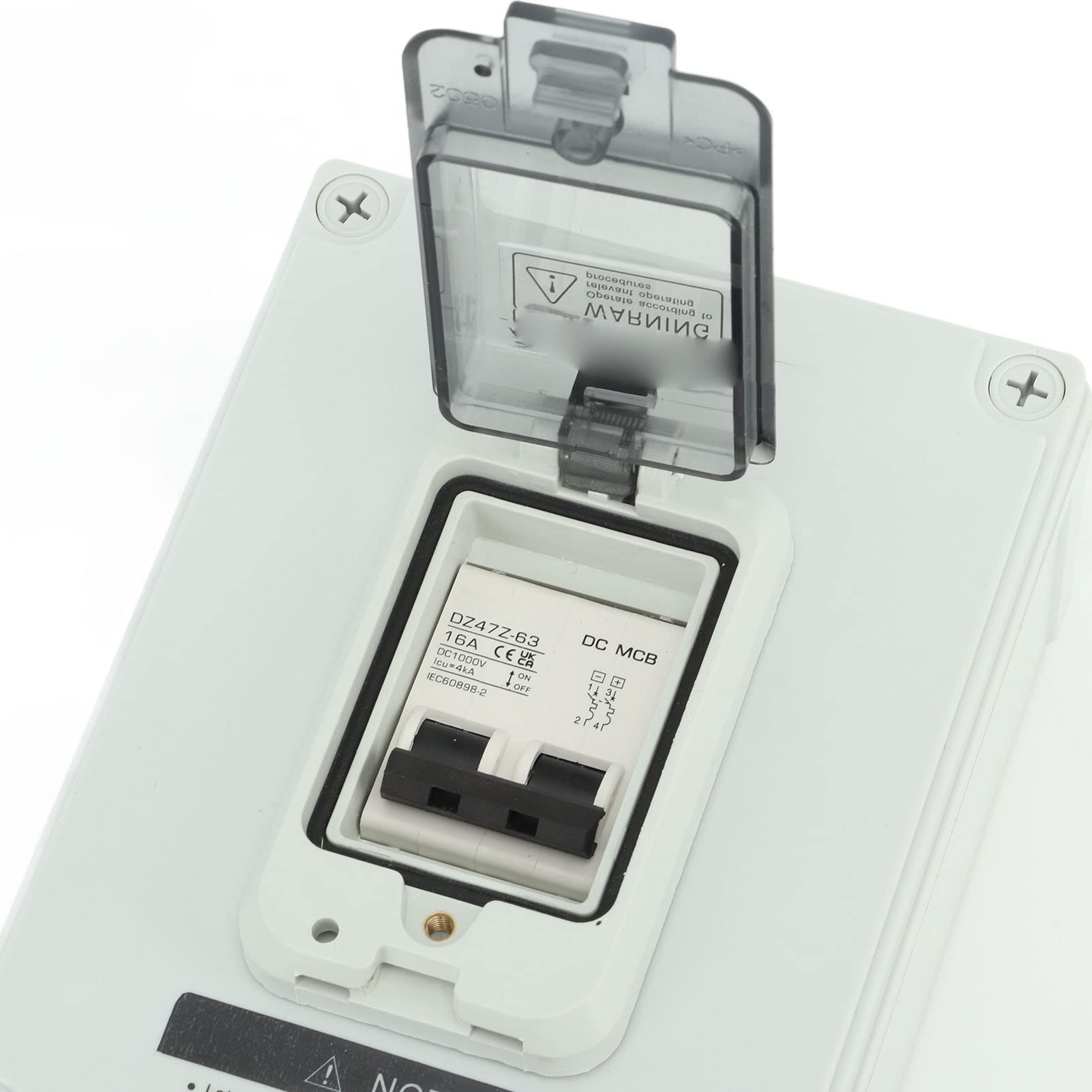 Interruttore automatico miniaturizzato Sezionatore solare da 40 Amp. Scatola interruttore DC 2P per cavo spesso