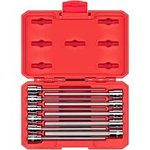 TEKTON SHB91314 3/8 Inch Drive Long Hex Bit Socket Set 11-Piece 3-10 mm