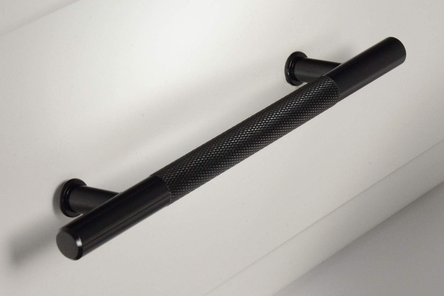 #1650-128 CKP Brand Linear Aluminum 5 in. (128mm) Knurled Pull, Black - 10 Pack
