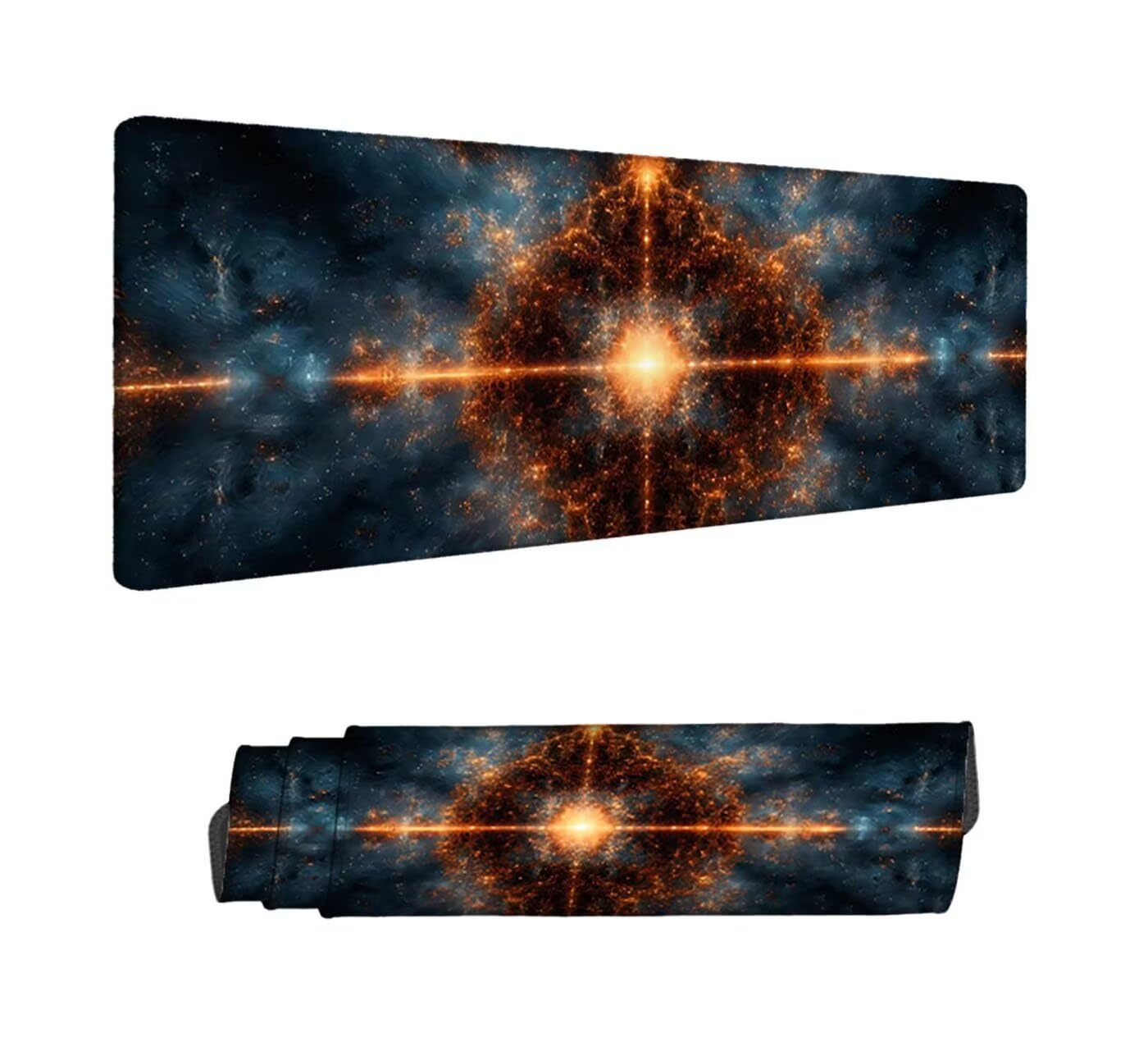 Podkładka pod mysz do gier gwiaździste niebo XXL podkładka pod mysz 1500 x 800 mm podkładka pod mysz ręcznie szyta antypoślizgowa podkładka pod mysz sceny do pracy, biura, wystroju domu, szybciej