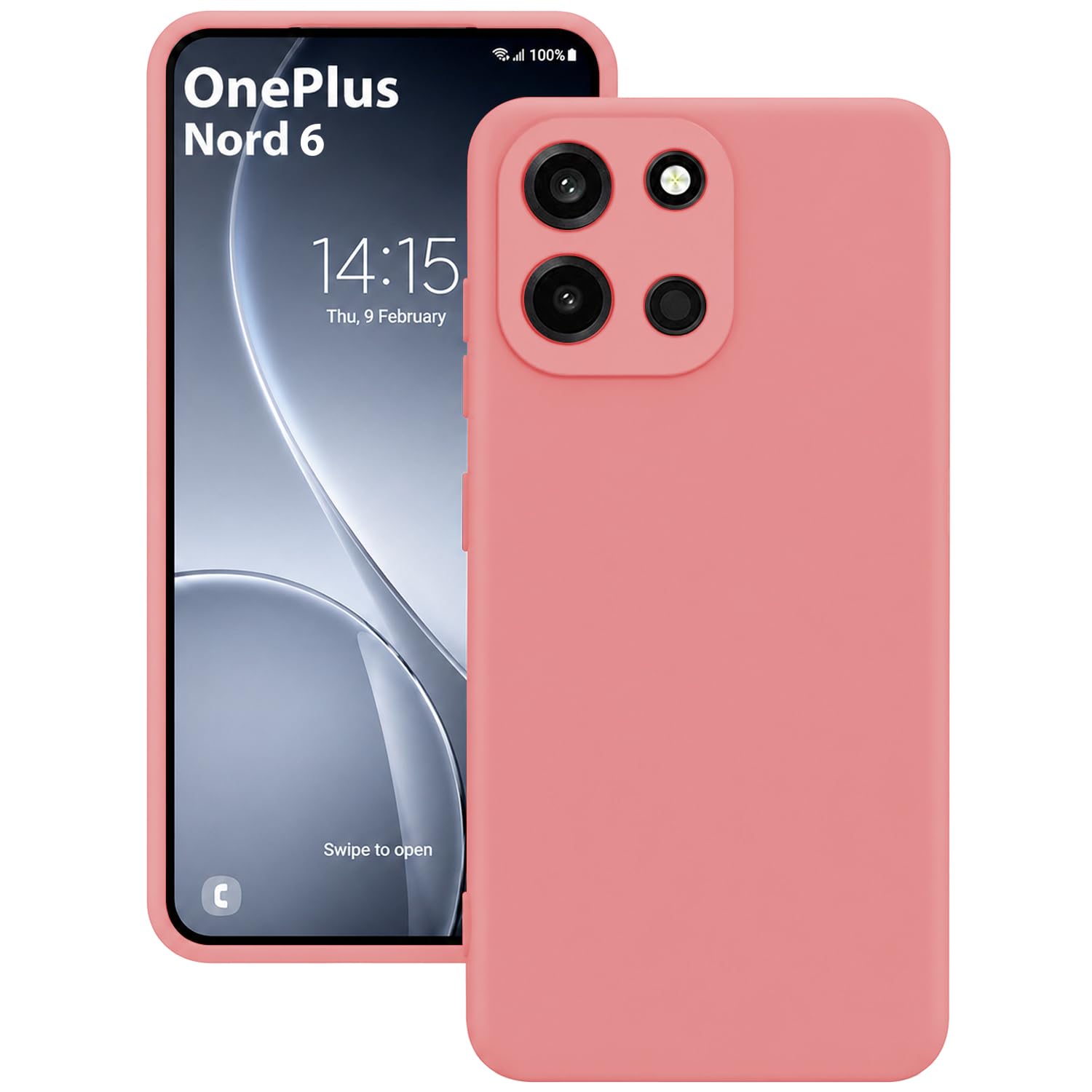 OnePlus Nord 6 5G Case - Pink Silicone Cover -1