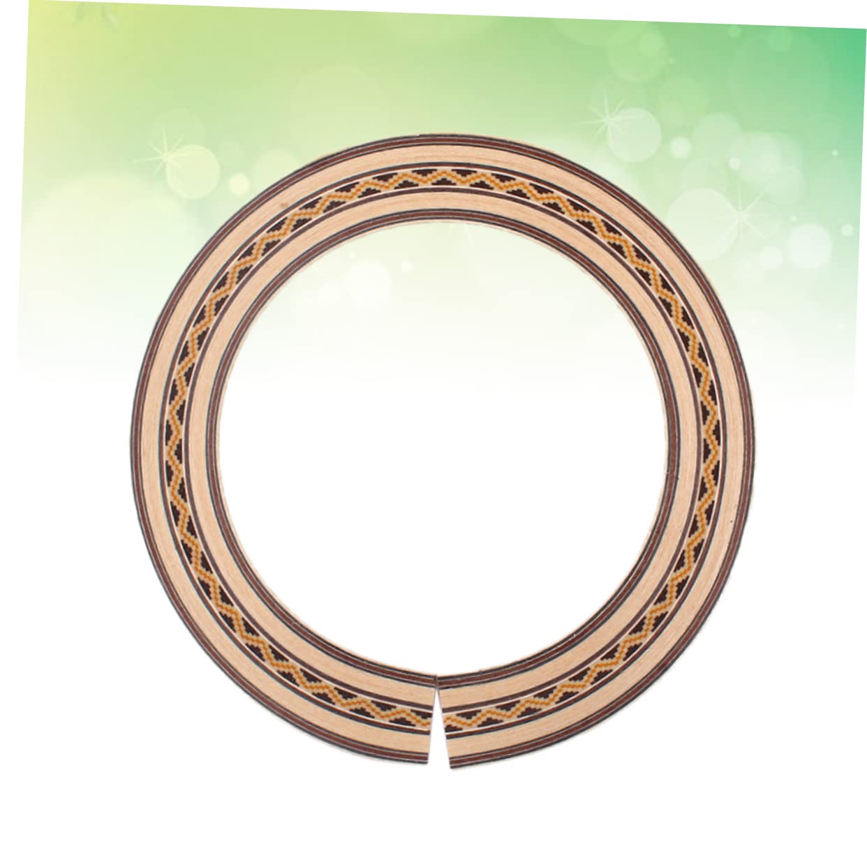 Holibanna Guitar Sound Hole Rosette Wooden Acoustic Guitar Accessory Durable Rosette for Classical Guitars Brown High Grade Material Easy to Install Color with Light