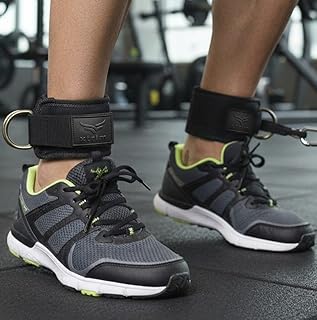 XTRIM Unisex Stylish Ankle Straps with Metal D-Rings for Cable Machine, Kickbacks and Glutes Workouts, Adjustable Ankle St... Price In India