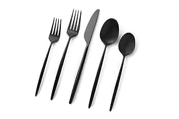 ジョルジュブラック【Pichet et Pommes sur la Table】 Sojourn Black Satin Pom 20 Piece Flatware Set – Lenox