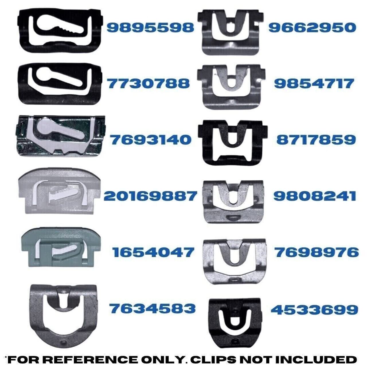 1967-1972 GM Front & Rear Glass | Window | Windshield Molding Reveal Clips | Retainers | Fasteners (FITS: Chevrolet, Buick, Oldsmobile, Pontiac, Cadillac, GMC Trucks)…