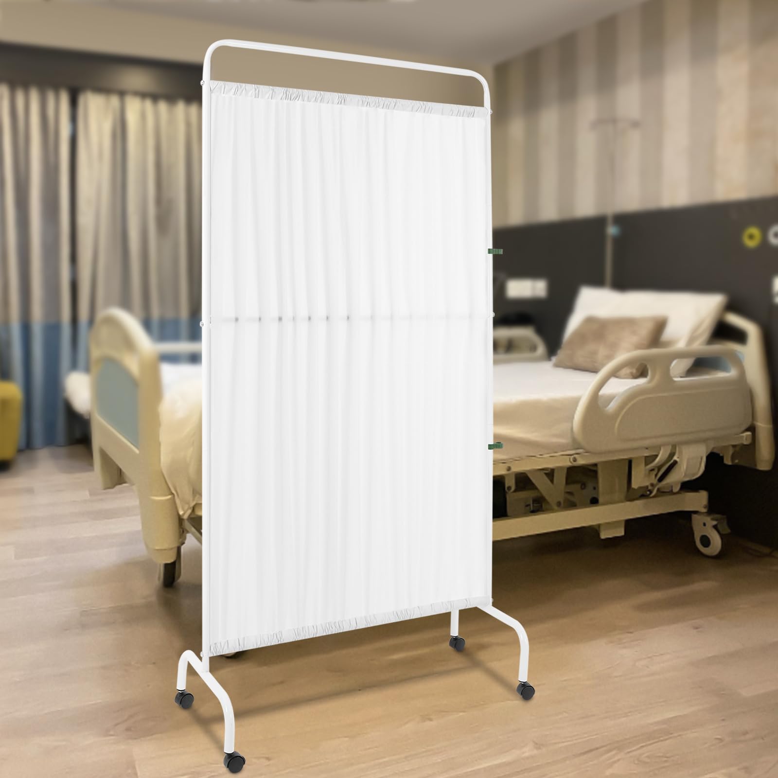 Medical Privacy Screen, Portable Medical Room Divider with Wheels, Foldable Partition for Hospitals, Clinics, Bedrooms, and Salons 8.27 * 35.43 * 70.87in (White)