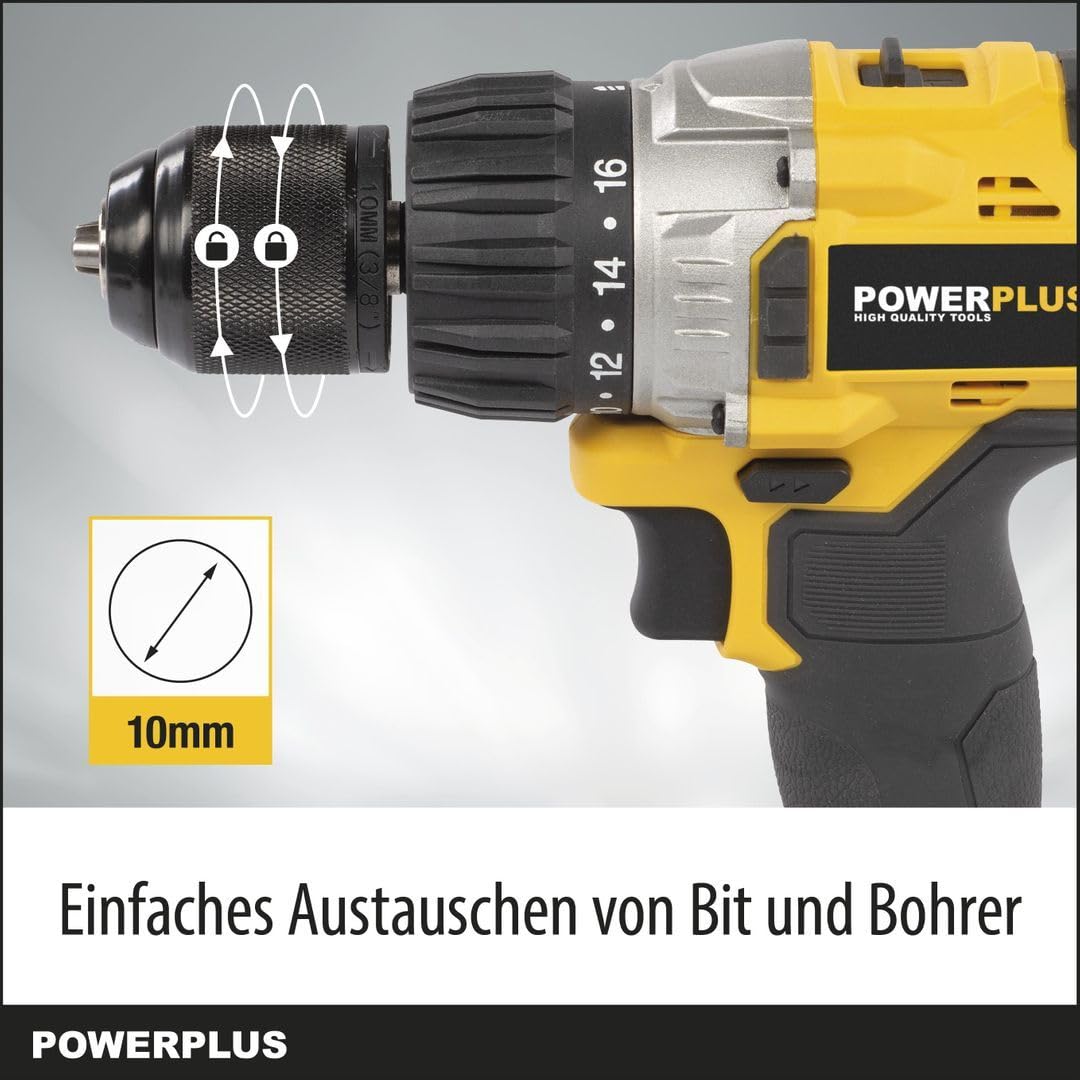 POWERPLUS POWX00450 - Taladro/atornillador de Impact 20 V agli ioni di litio 2 bat