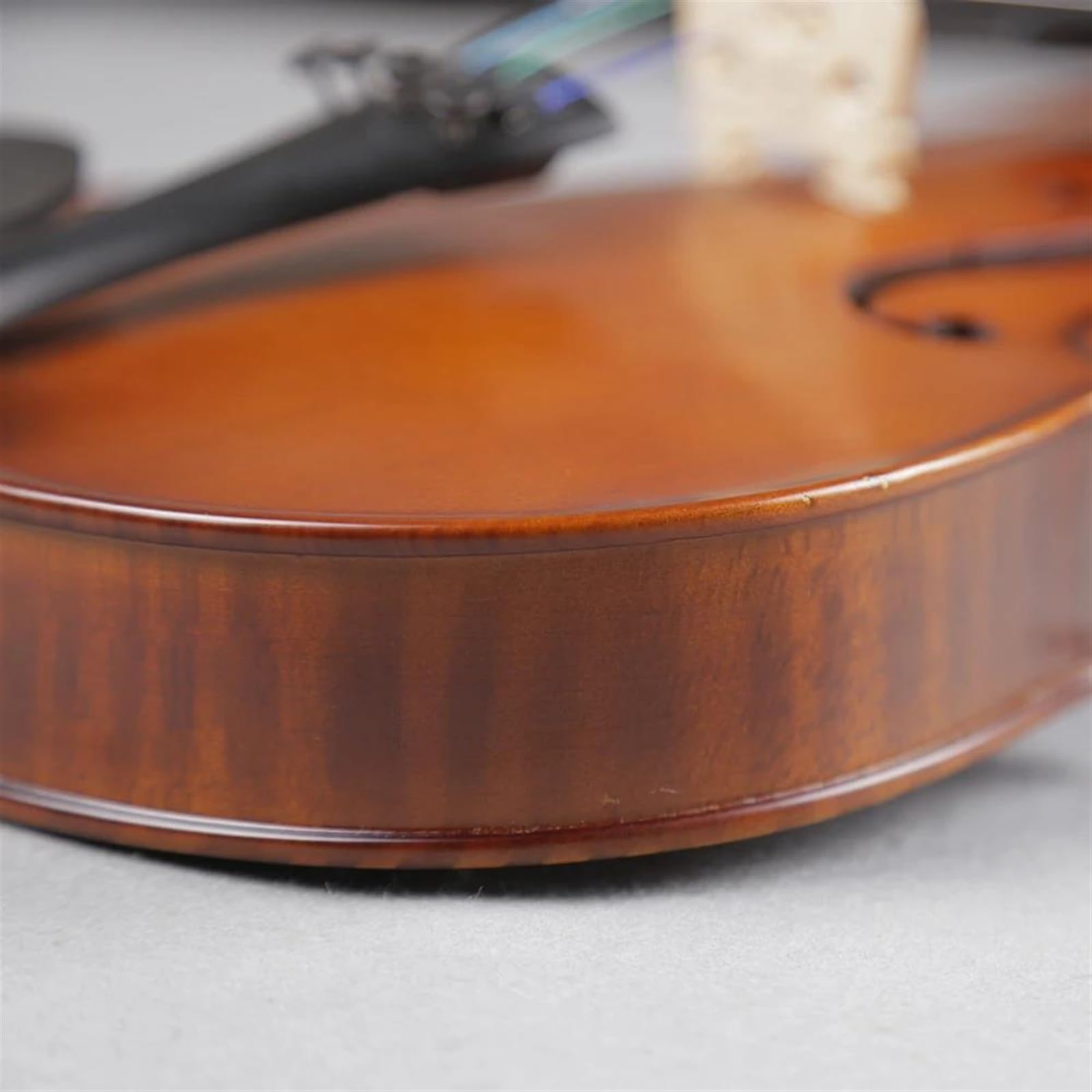 Violine Set Art Stripes Maple Akustische Violine Violino 4/4 3/4 1/2 1/4 1/8 Geige Saiteninstrument mit komplettem Zubehör für Anfänger (Color : 4/4)