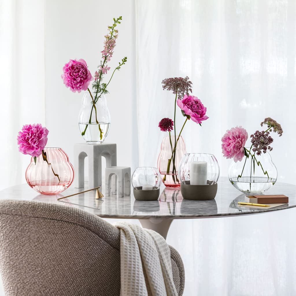 Villeroy & Boch - Rose Garden Home hurricane lamp, 155 mm, crystal glass/concrete, Grey, 15,5 cm - Image 2