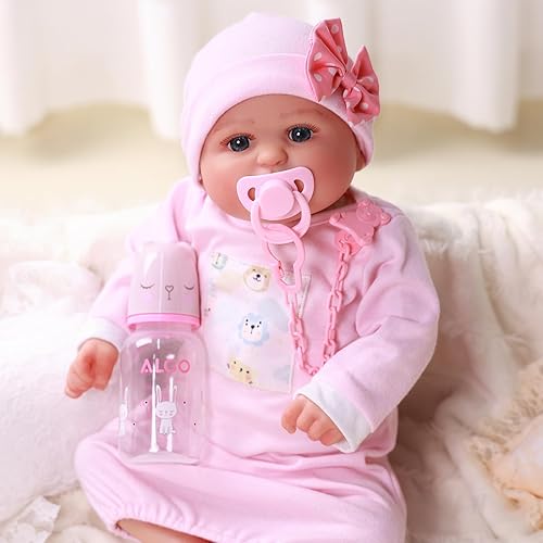 Miniatura 6 de BABESIDE Juego de 6 piezas de accesorios para muñeca Reborn Baby Doll, lindos biberones y chupetes magnéticos con clips para chupete y cadena para