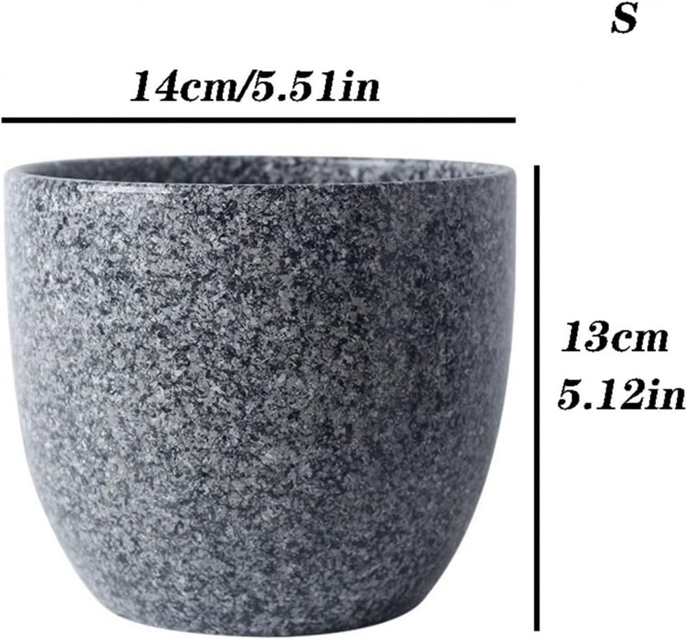 BIVVI Doniczka vintage, kreatywna okrągła doniczka na kwiaty z otworami odpływowymi, ceramiczna doniczka na sukulenty, kaktusy, orchidee, ozdobna donica