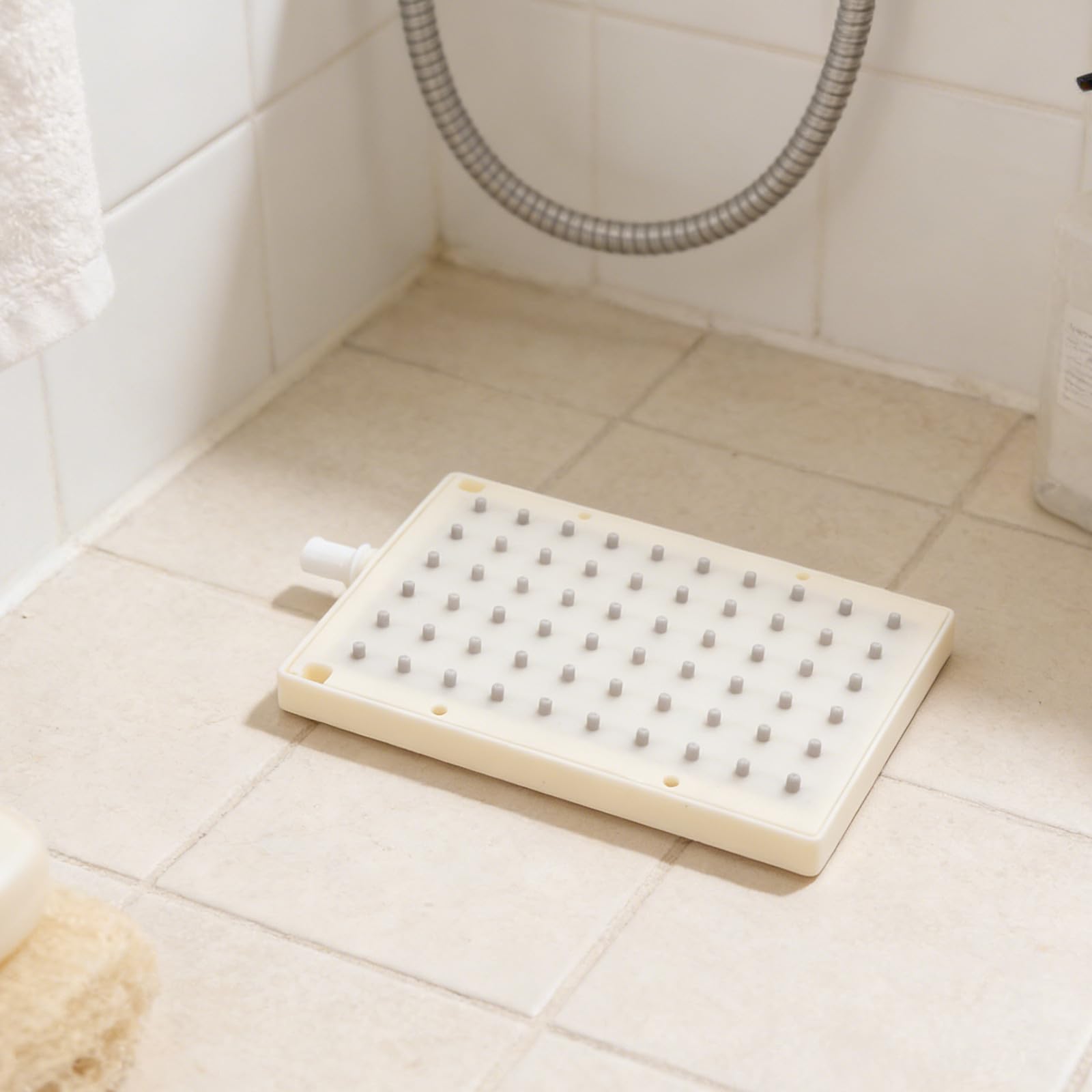 MERRYHAPY Placa de Boquilla para Cabezal de Ducha Rectangular 60 Orificios 20X14 CM Plástico Resistente Accesorio para Sistema de Ducha Superior Efecto Cascada