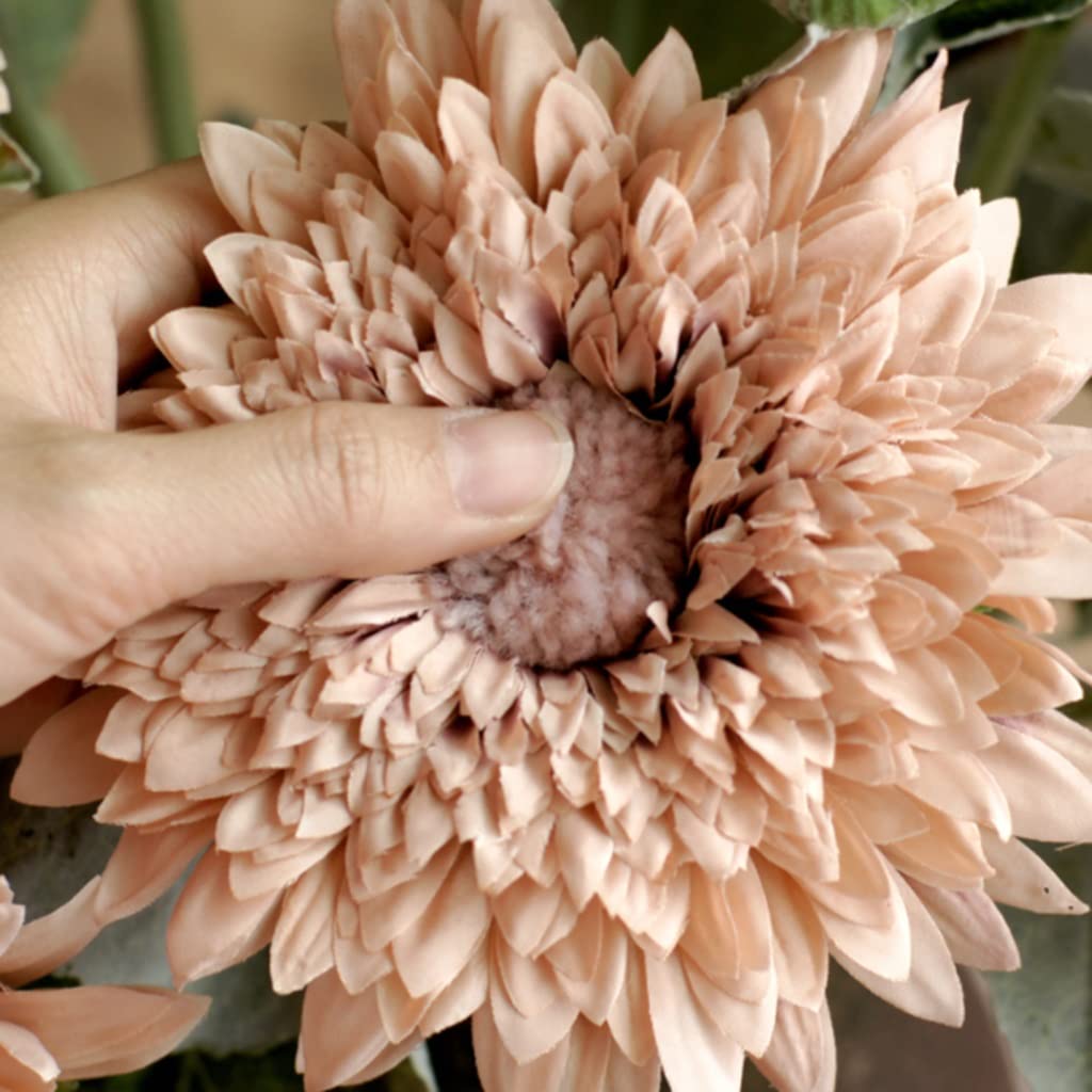 creatività Fiori Artificiali, Girasoli Finti con Cinque Fiori e Tre boccioli, Fiori Simulati per Decorazioni da tavola