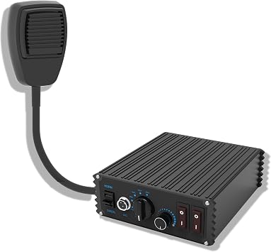 Prairie Falcon 100 watt Police Siren and Emergency Vehicle Siren System with Horn and PA Microphone