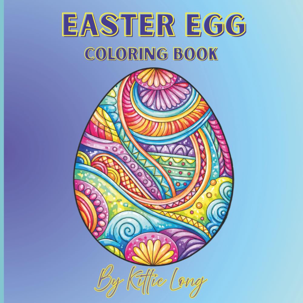 Easter Egg Coloring Book for Everyone: Easy Simple Pattern Coloring Book