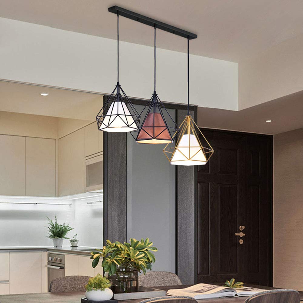 2 Pezzi Lampada Da Soffitto Lampadario A Sospensione Industriale Vintage Illuminazione Pendente Metallo Nero Per Cucina Sala Da Pranzo Corridoio Porta 71306979
