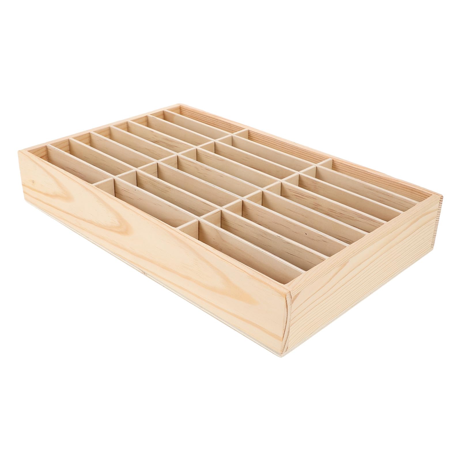 Scatola Porta Cellulari in Legno con Scomparti Multipli per Organizzare Biglietti da Visita e Penne, per Scrivania e Uso Scolastico
