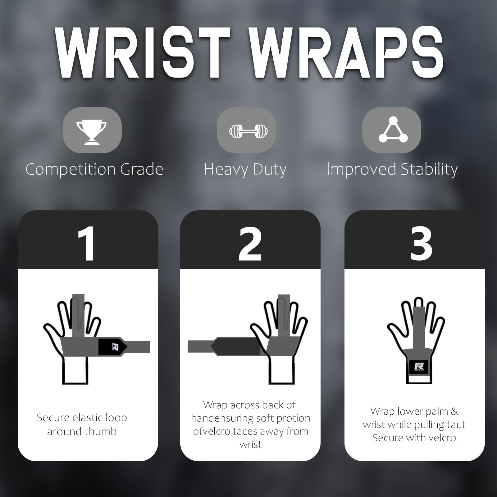 RitFit Lifting Straps + Wrist Protector For Weightlifting, CrossFit, Bodybuilding, MMA, Powerlifting, Strength Training - With Neoprene Padding ~ Men & Women - One Size Fits All
