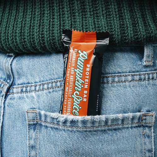 Image of Barebells Protein Bars Pumpkin Spice - 12 Count, 20g High Protein Treats - Seasonal Pumpkin Spice Nutrition Bar with Low Sugar - On-The-Go Breakfast or Post-Workout Snack