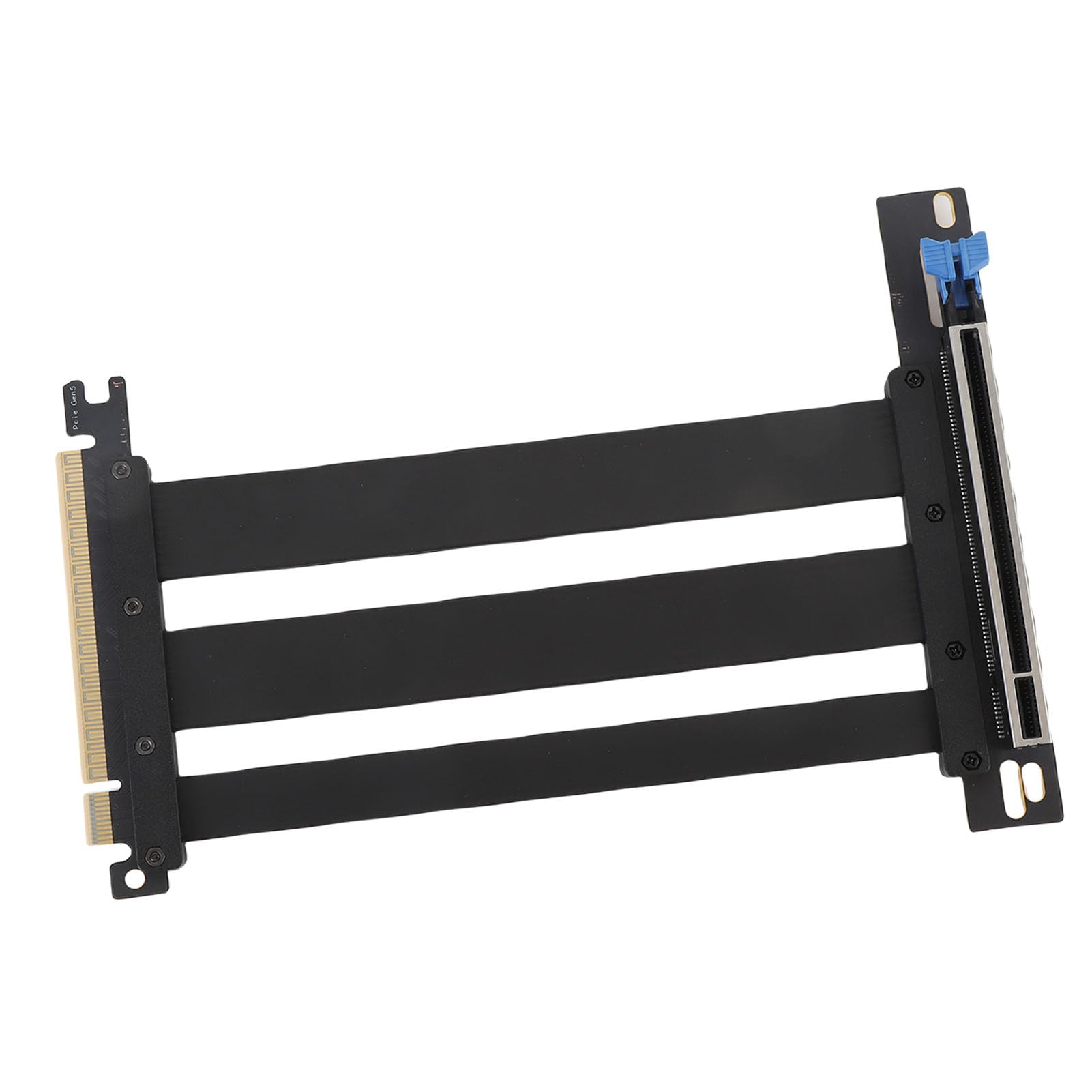 Generic Kabel Nośny PCIe 5.0 X16, Szybki Proces Instalacji dla Wersji ITX o Ograniczonej Przestrzeni, Ekranowany Przedłużacz GPU, Kąt Prosty 90 Stopni, Czarny materiał ABS (15cm)
