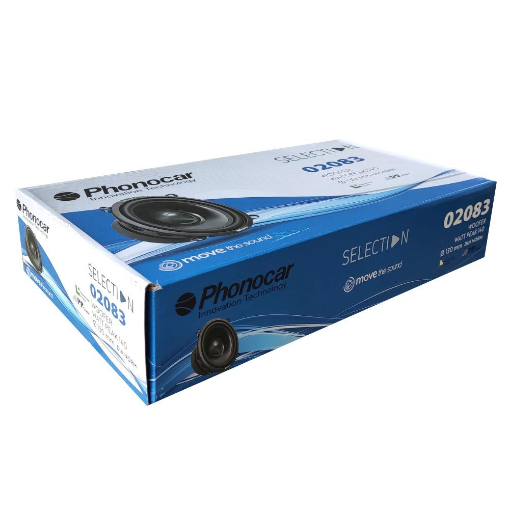 SELECTION 2 Lautsprecher kompatibel mit PHONOCAR 02083 woofer 13,00 cm 130 mm 5" Durchmesser 50 watt rms 140 watt max 4 ohm 90 db spl Auto, pro Paar
