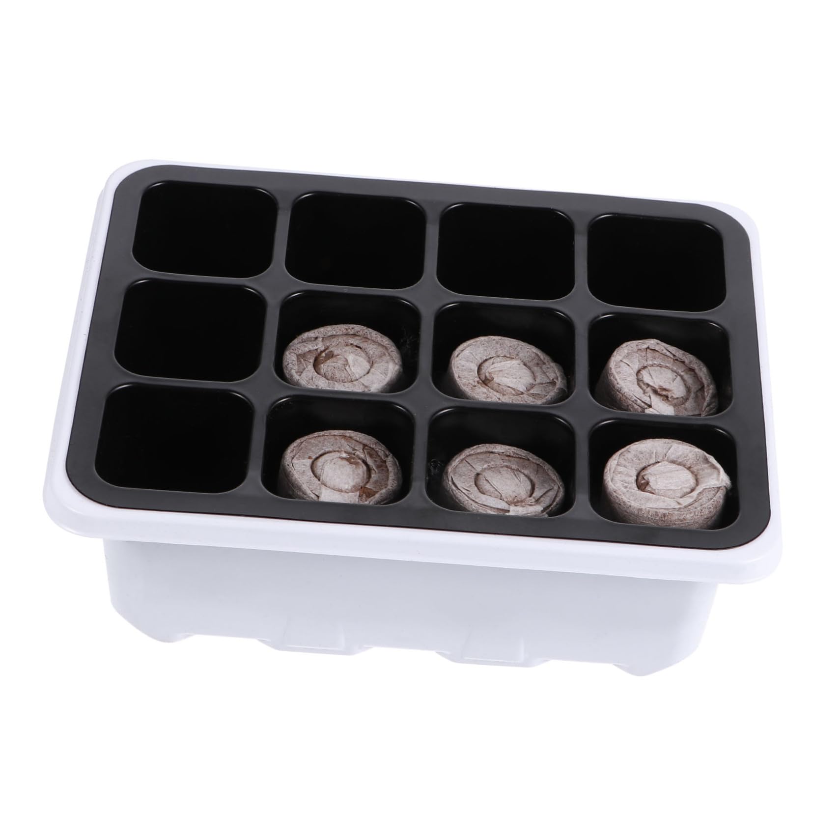 2 Sätze Setzlingskasten Set Drainage Set Anzucht Gewächshaus Anzuchtschalen Für Den Innenbereich Keimung Starten Gartentöpfe Mini Behälter Großer 12 Stück * 2
