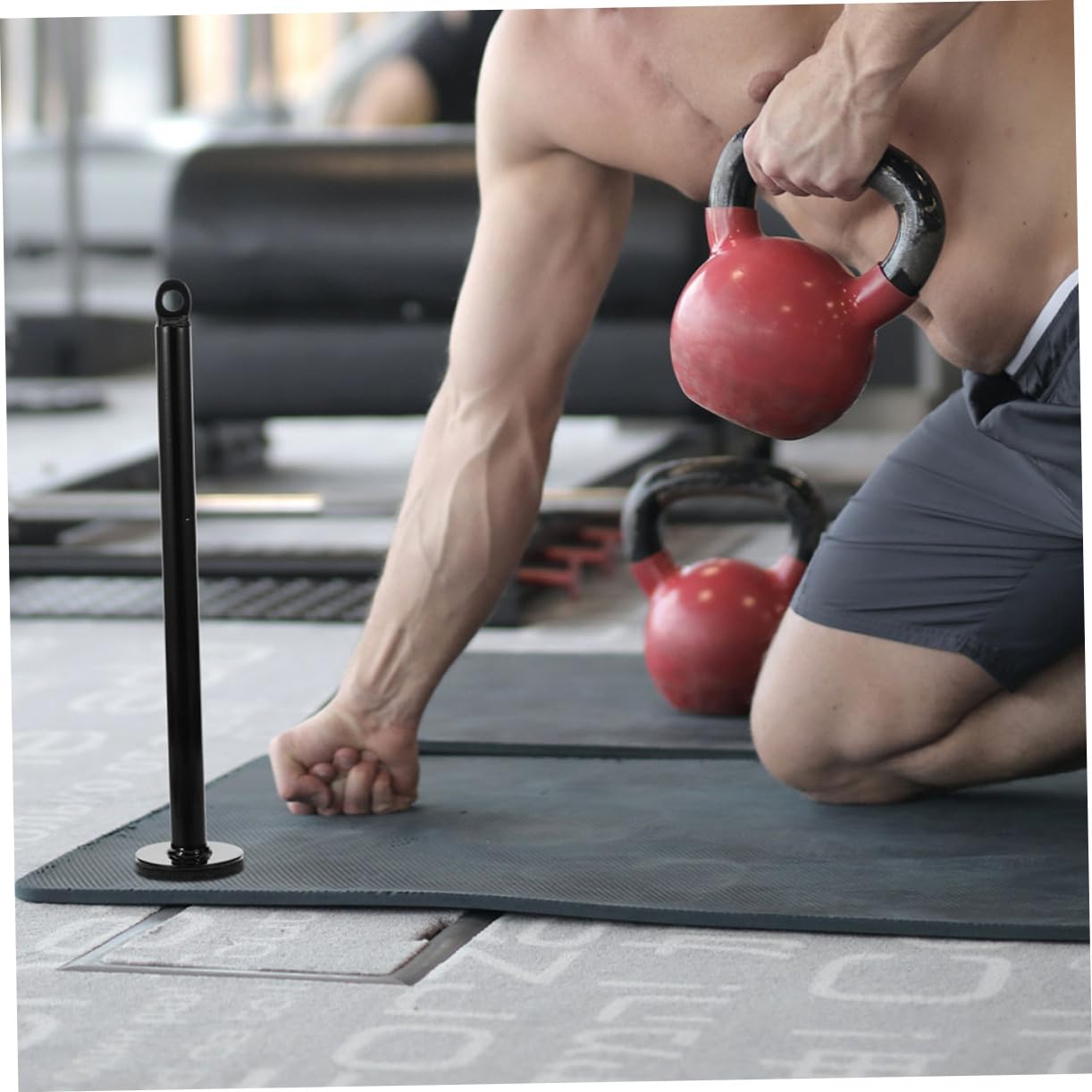 balacoo 2pcs Barbell Slice Weight Rod Storage Rack Weight Lifting Equipment Accessory for Fitness Supplies