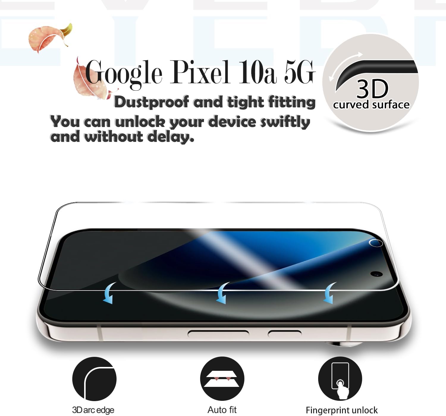 Tempered Glass Screen & Lens Protector 2+2 Pack for Google Pixel 10A image 3