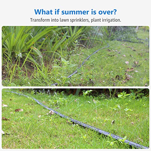 Bonviee 39FT Trampoline Sprinklers Sprayer for Trampoline Net Outdoor Water Park Ajustable Length Sprinker Hose Toys Cooling Kit for Kids Boys Girls with Instruction - Thumbnail 7