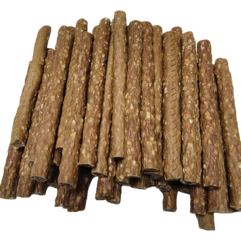 DriedDogTreats Lamb Salami Sticks for Dogs 500g (50-55 pcs) - Real Lamb Dog Treats - Long Chewy Meat Sticks for Training & Daily Rewards - Low Fat Snacks All Breeds - Resealable Pack