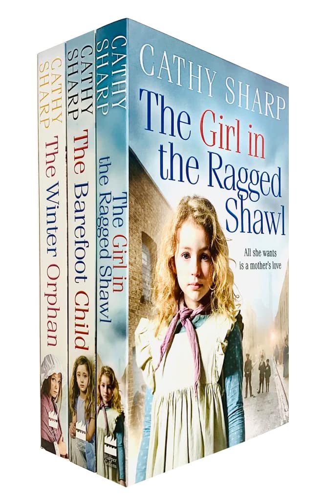 Cathy Sharp Children of the Workhouse Series Collection 3 Books Set (The Girl in the Ragged Shawl, The Barefoot Child, The Winter Orphan)