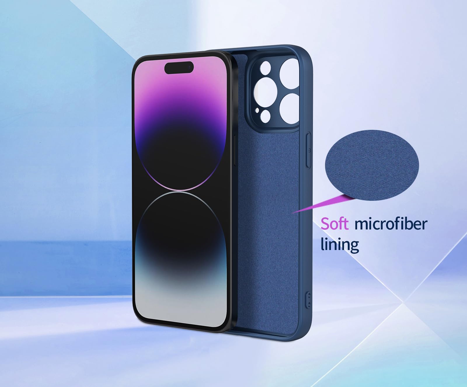 Etui na Motorola Moto E22, miękkie etui ochronne, odporne na wstrząsy, kompleksowa ochrona, niebieskie