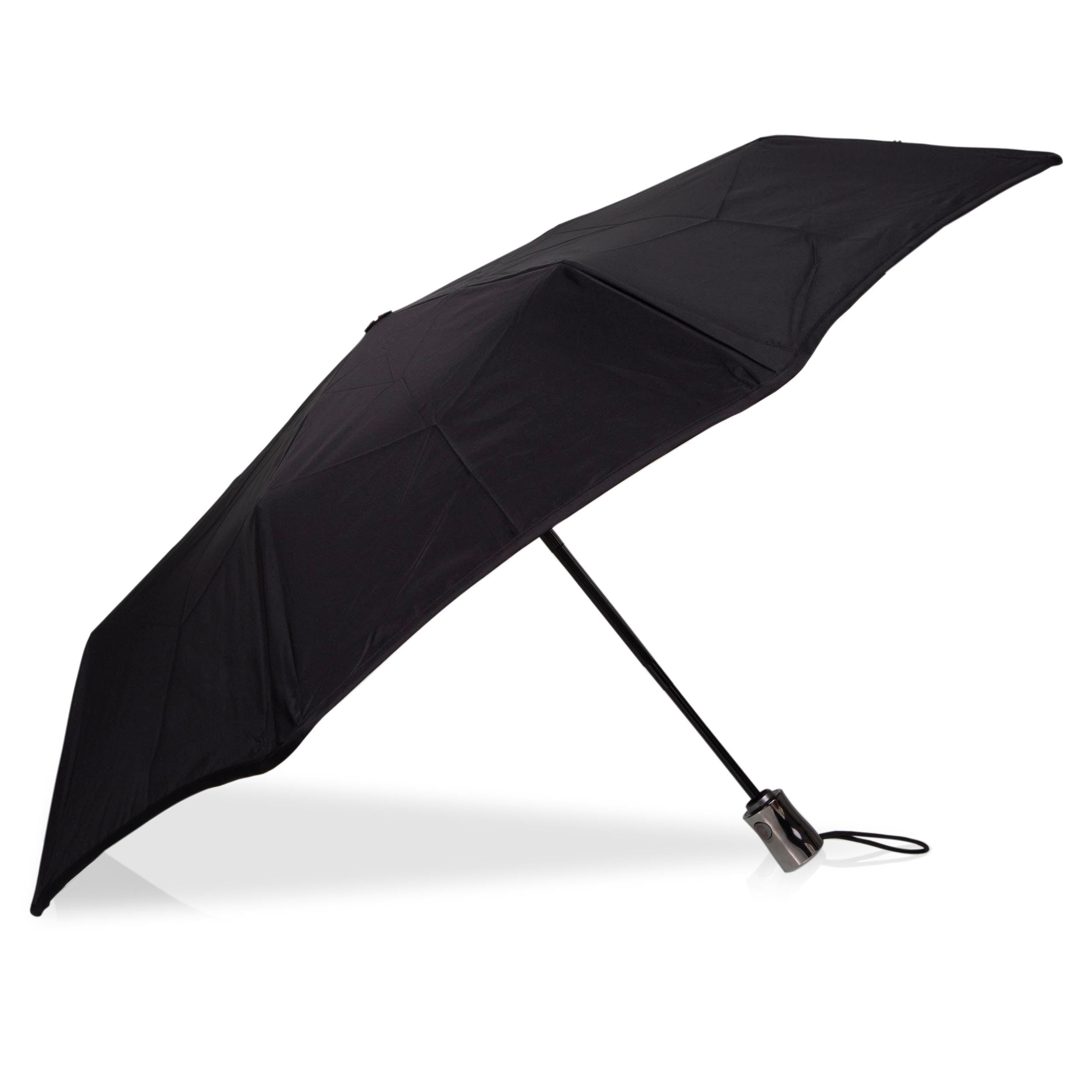 Isotoner Paraguas x-tra sólido anti-vuelco, ultra impermeable, apertura/cierre automático,