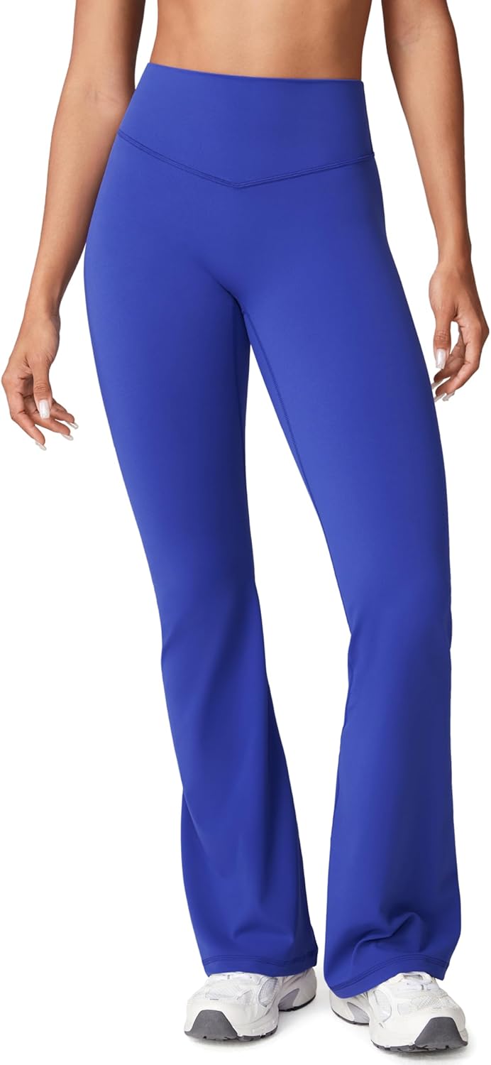 Hugcurve No Front Seam High Waisted Flare Leggings for Women Bootcut Yoga Pants Buttery Soft - 29.5''/31.5''/33.5''