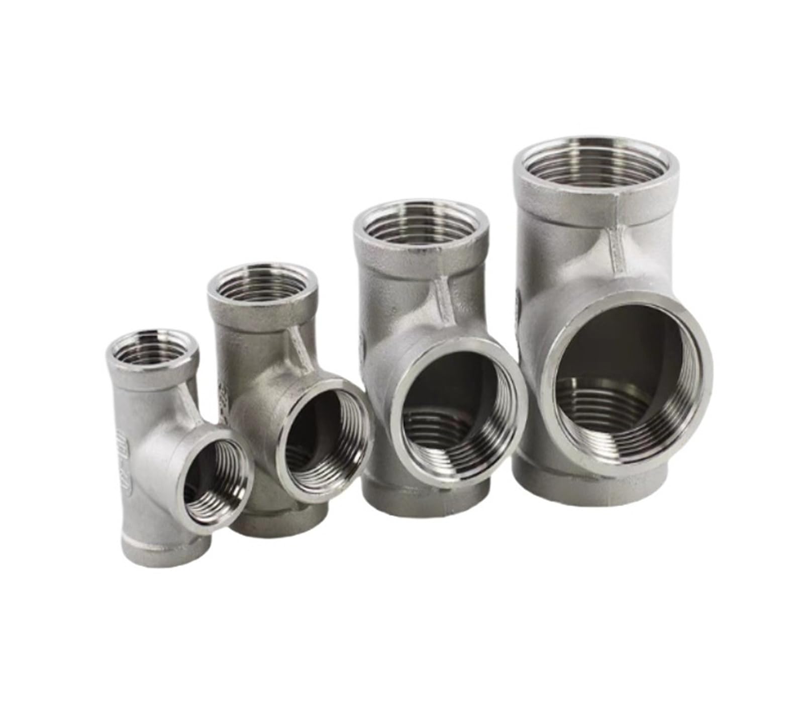 1 pz1/8 "1/4" 3/8 "1/2" - 4 "NPT BS Femmina Tee 3 Modi In Acciaio Inox 201/304/316 connettore Tubo di Raccordo Acqua Gas 225 PSI(SS201,BS,2-1/2")